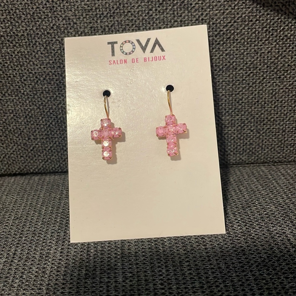 Tova Mini cross earrings